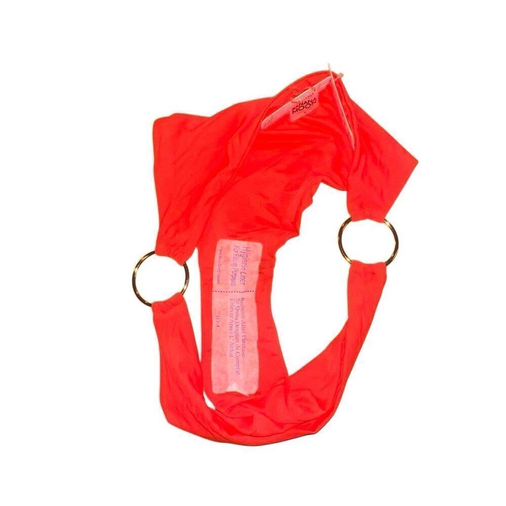 Banana Moon sz 40 high leg sexy “vaiva ring” bottom swim cheeky bikini tangerine - Picture 3 of 6